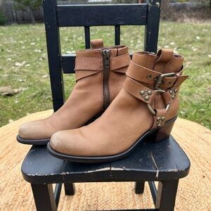 Brown Leather G Series Moto Ankle Boot